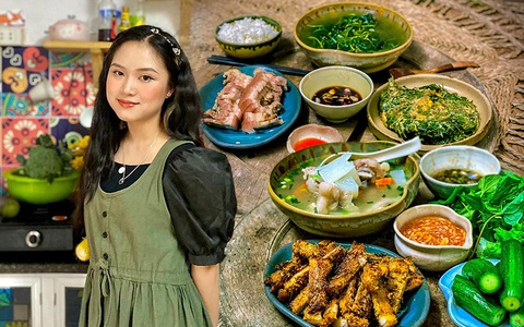 9x xinh như hot girl chia sẻ loạt mâm cơm ngon đẹp khiến ai cũng phải "rớt nước miếng" khi xem