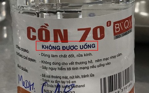 Bộ Y tế: Sử dụng sản phẩm chứa Methanol để sát khuẩn gây nguy hiểm sức khỏe người dùng
