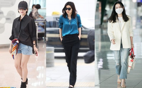 Style sân bay của tường thành nhan sắc Hàn: Song Hye Kyo lép vế hoàn toàn trước "mợ chảnh"