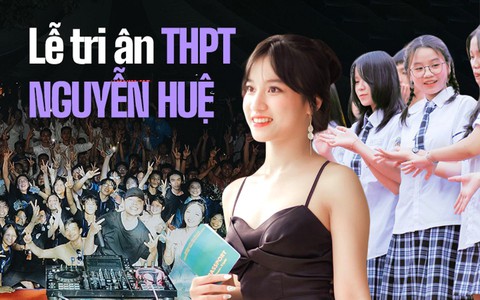 Nam thanh nữ tú trường Nguyễn Huệ (Huế) lên đồ lộng lẫy, tham dự lễ tri ân và trưởng thành cuối cùng của đời học sinh