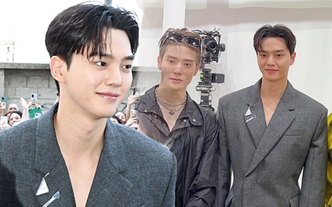 Song Kang và Jaehyun (NCT) chấp ống kính "hung thần", ai dè lép vế bên nam thần F4 Thái Lan tại tuần lễ thời trang Milan