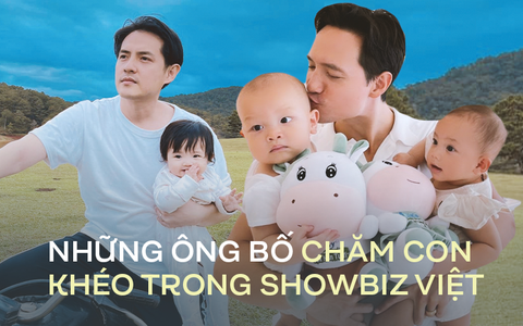 Những ông bố nổi tiếng chăm con khéo nhất showbiz: Người "hóa thân" thành đầu bếp, người tự dạy con học tại nhà