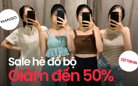 Cotton On và Mango đồng loạt sale đến 50%: Váy áo hè ồ ạt giảm giá, combo 2 áo thun xịn mịn giá chỉ 395k