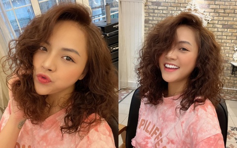 Thu Quỳnh bất ngờ để lại kiểu tóc xoăn xù mì từng bị chê già