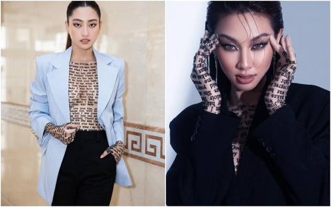 Cùng phối áo xuyên thấu với blazer, Thùy Tiên - Lương Thùy Linh cực nóng bỏng mà vẫn thanh lịch
