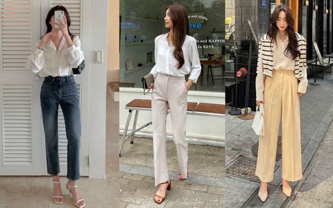Áo sơ mi trắng mặc với kiểu quần nào? Có đến 5 gợi ý để chị em ghi trọn điểm thanh lịch