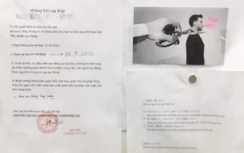 Xin nghỉ việc, công nhân bị bêu thông báo sa thải kèm ảnh bị kéo cắt cổ