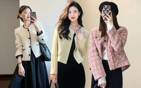 Diện áo vải tweed xinh như tiểu thư ngôn tình