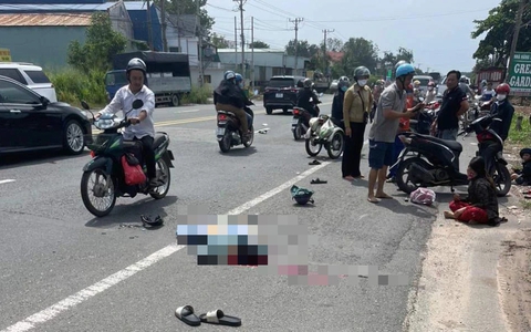 Bé gái lớp 3 tử vong thương tâm trên đường ở Bình Dương