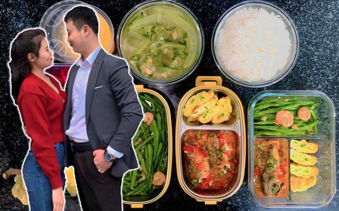 Chồng chăm chỉ dậy sớm mỗi sáng nấu cơm cho vợ bầu, thực đơn khiến hội chị em xuýt xoa