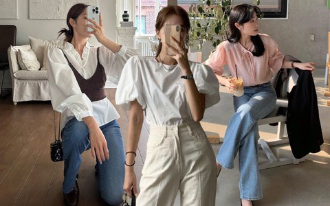 10 cách diện áo blouse tay bồng sang trọng, không bị "sến"