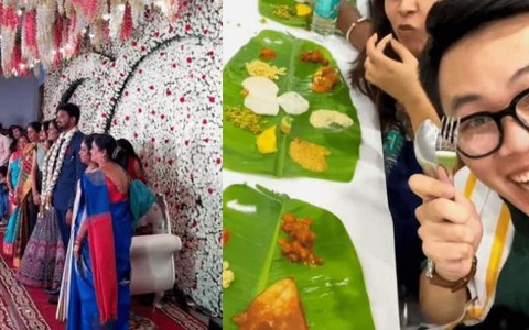 Thanh niên Việt review ăn cưới ở Ấn Độ: Nhà hàng trải lá chuối thay bát đĩa, “đứng hình” khi bị hỏi về món lẩu