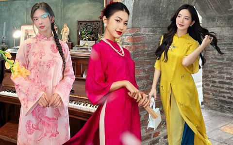 Áo dài Tết 2024: Bật mí dáng áo che eo to, bụng mỡ giúp chị em tự tin hơn