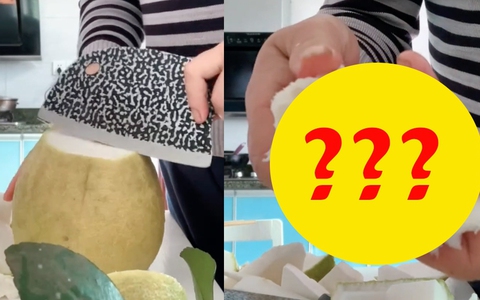 Cảnh bổ bưởi thu hút 8,6 triệu lượt xem, dân mạng nhìn "không chớp mắt" vì một lý do dở khóc dở cười