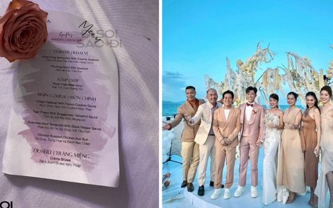 Lộ diện menu tiệc cưới Puka - Gin Tuấn Kiệt: Ngập hải sản, pha trộn hương vị nhiều nơi trên thế giới