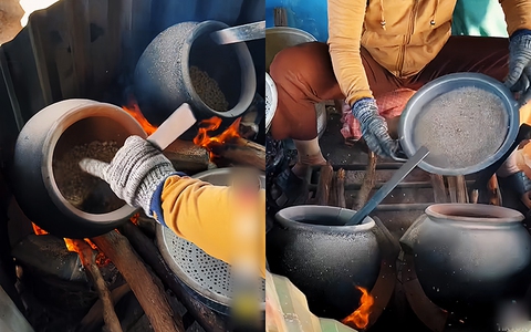Lạ kỳ món ăn được rang bằng cát sau đó tẩm mắm và ớt ở Phan Rang
