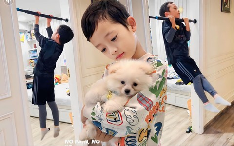 Con trai Ly Kute chăm chỉ làm điều này mỗi ngày, các fan khen nức nở: "Không sở hữu chiều cao lý tưởng mới lạ"