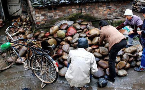 Độc lạ ngôi làng giàu nhờ đá: Dân làng đổ xô đi kiếm 'hàng hiếm' giữa lòng sông, không cần bỏ vốn cũng có tiền mua xe, xây nhà