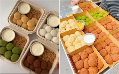 Mọi người rủ nhau ăn bánh mochi chấm kem sữa và đây là gợi ý các nguyên liệu làm món này!