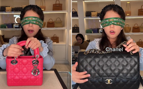 Rich kid 10 tuổi quay clip bịt mắt cũng đọc vanh vách được loạt tên túi hiệu, phản ứng của netizen mới là điều bất ngờ