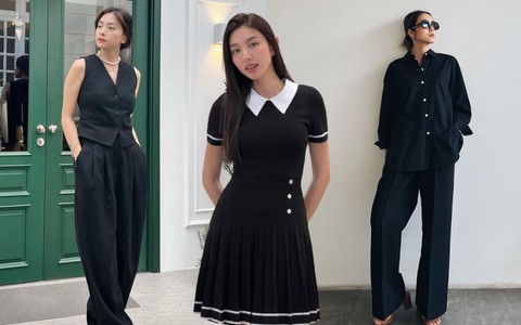 10 set trang phục màu đen trẻ trung và sang trọng