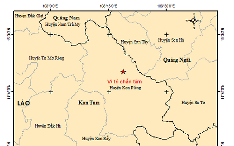 Kon Tum lại động đất