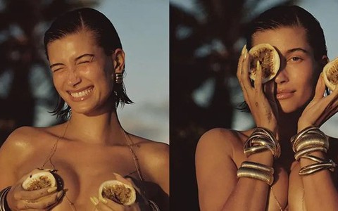 Vợ Justin Bieber diện nội y kim cương không vải giá 10.750 USD