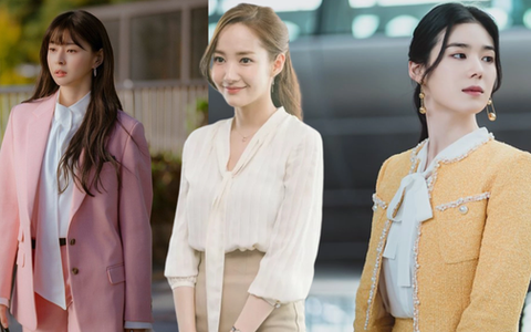 Kiểu áo ''ruột'' của các 'nữ hoàng công sở' màn ảnh Hàn: Phom dáng đơn giản, phối với chân váy hay quần đều cực xinh