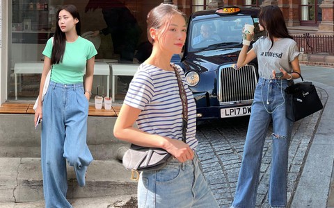 Diện áo thun và quần jeans sành điệu như Hoa hậu Phương Khánh với 10 công thức