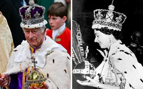 Chùm ảnh so sánh giữa lễ đăng quang của Nữ vương Elizabeth và Vua Charles