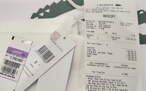 Thương hiệu Lacoste: Giá áo niêm yết một đằng, bán một nẻo