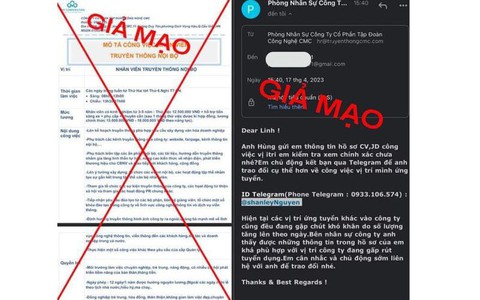 Giả mạo các tập đoàn lớn tuyển dụng nhân sự để lừa đảo trục lợi