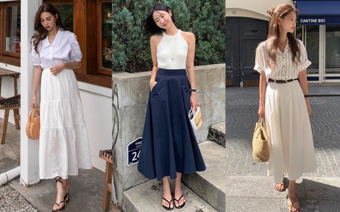 10 set chân váy theo phong cách tối giản