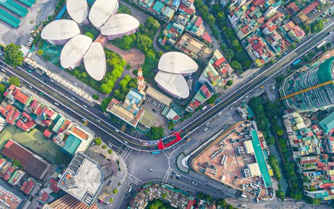 Thông xe cầu vượt chữ C đầu tiên ở Hà Nội
