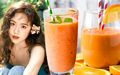 Muốn da trắng dáng xinh, thử ngay 3 công thức sinh tố màu cam tuyệt ngon