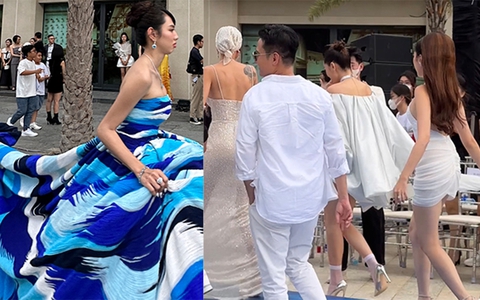 Thùy Tiên và dàn sao tán loạn ứng phó với diễn biến bất ngờ trước show diễn của Miss World Vietnam
