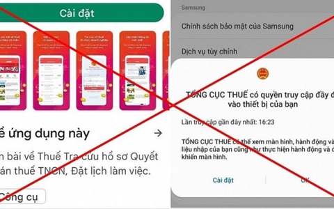 Cài đặt app giả mạo Tổng cục thuế, một phụ nữ bị mất 240 triệu đồng