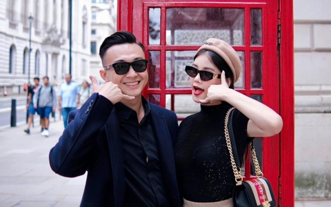 Ông xã Lê Âu Ngân Anh "khóc ròng" vì sao kê vợ quẹt qua chuyến du lịch tại Anh