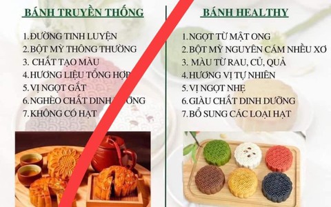 Bảng so sánh bánh trung thu truyền thống và bánh healthy: Bánh healthy có thực sự lành mạnh? 