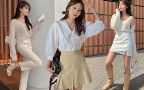 Đáng sắm nhất bây giờ là trang phục màu be, diện lên thanh lịch lại ngập tràn "vibe" mùa thu