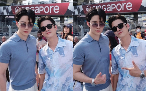 2 nam thần thanh xuân Mike Angelo - Mario Maurer gây bão chung khung hình: Đúng là combo nhan sắc hack tuổi đỉnh cao
