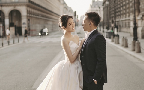 Á hậu Phương Anh khoe trọn bộ ảnh cưới tại Pháp đẹp như mơ