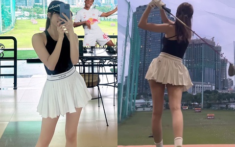 Thiều Bảo Trâm mặc váy siêu ngắn đi đánh golf, body thế nào mà khiến dân tình xôn xao?