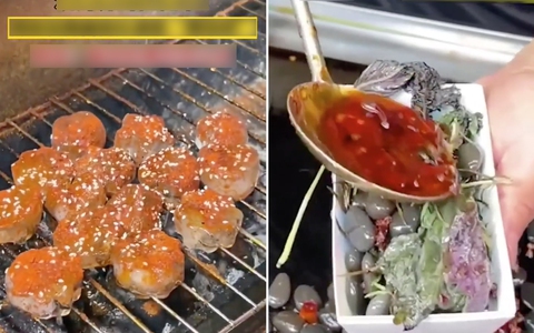 Cứ tưởng chỉ là "trò đùa", không ngờ món đá lạnh nướng và đá cuội xào thật sự tồn tại, lại còn cực hút khách