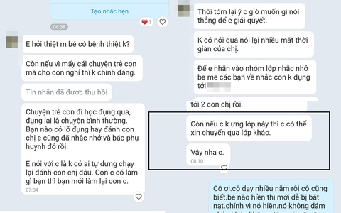 Xôn xao vụ phụ huynh xin cho con nghỉ học vì gãy tay, cô giáo nhắn: Không ưng lớp này thì xin chuyển lớp khác?