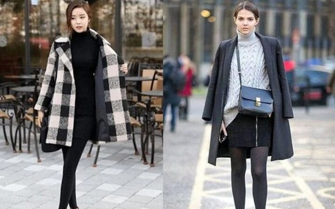 Cách phối đồ với quần tất đen
