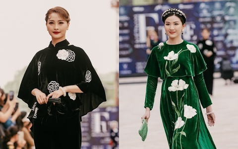 Lương Thanh, MC Mù Tạt khoe sắc với lụa Việt
