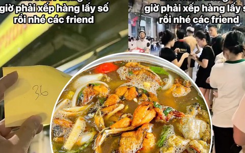 Một hàng lẩu ếch "huyền thoại" ở Hà Nội giờ phải xếp hàng lấy số mới được vào ăn