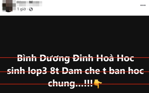 Thông tin học sinh lớp 3 ở Bình Dương đâm chết bạn học là tin giả