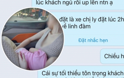 Bức ảnh người phụ nữ bế con nhỏ ngủ quên trên ô tô và hành động gây phẫn nộ nghi của tài xế taxi